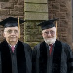 Dr. David J. Sencer '46 and Dr. Laurence H. Kedes '59 each received an honorary Bachelor of Arts degree.
