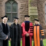 Mark Masselli, Jennifer J. Alexander ’88, President Roth and Kari Weil.