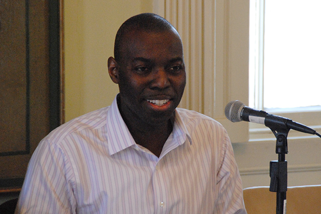Alex Dupuy and Demetrius Eudell, professor of history and African American studies, spoke on “Politics and Césaire."  The forum celebrated Césaire's influential life, spanning from the movements of Surrealism and Negritude to his ideas on decolonization and spiritual and cultural pan-Africanism.