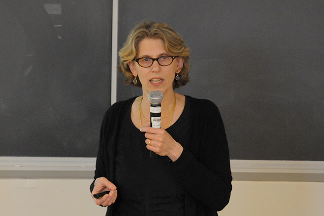 On April 22, Boston College Professor of Sociology Juliet Schor ’75 delivered the Earth Month keynote address on “Treading Lightly on the Earth.” Schor explored how “plenitude,” a set of new practices and ways of living that emphasize eco and carbon footprint reduction outside of the traditional “Business as Usual” economy, can be used to mitigate future climate and environmental threats .