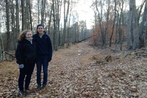 Tessa Hill '17 and Sophie Breitbart '16 analyzed five properties in Middletown including the Wesleyan Woods Preserve (pictured). 