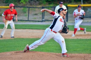Pittore pitching in the Cape Cod League this summer.