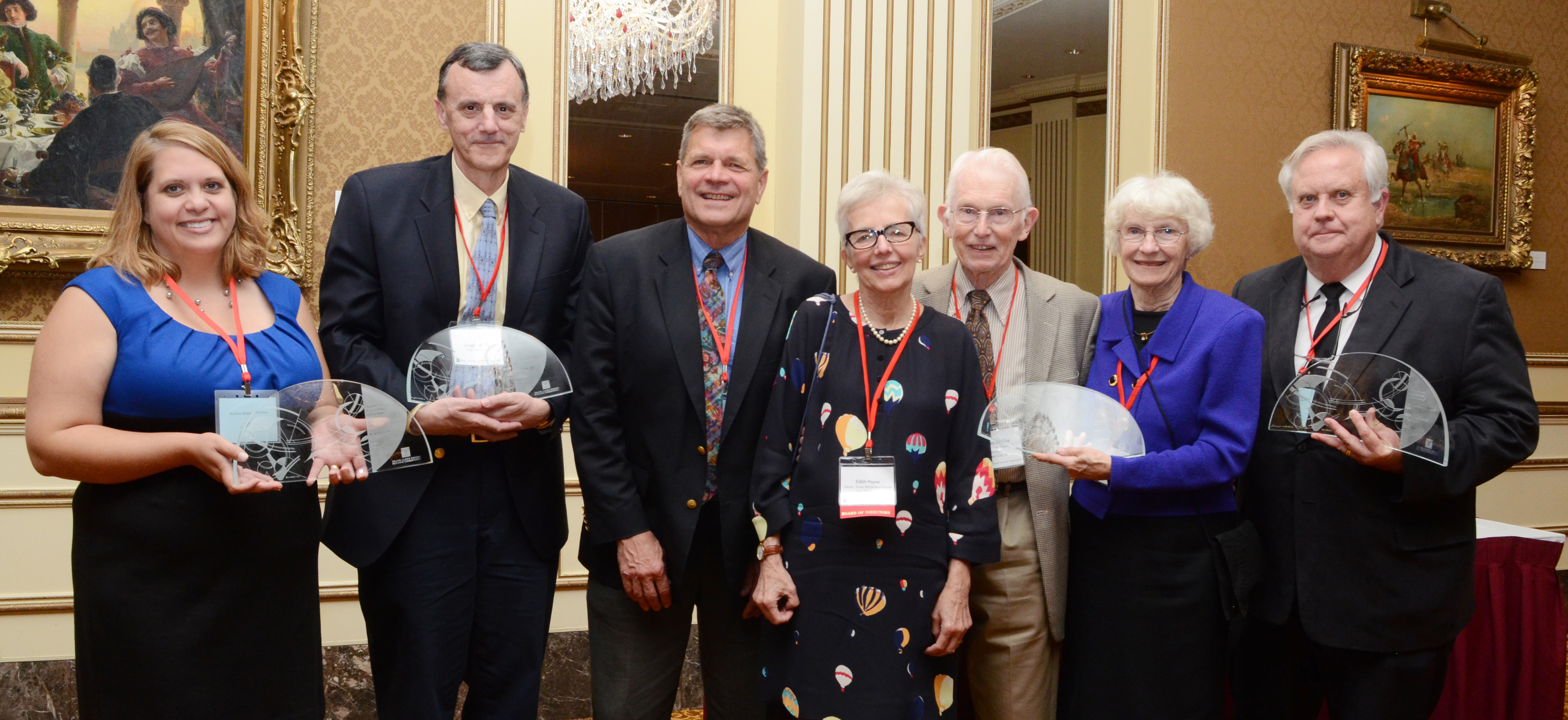 Siry, second from left, with his fellow honorees at the Wright Spirit Awards ceremony. (Photo by Mark Hertzberg)