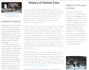 The Ethics of Captivity blog provides arguments justifying captivity of animal zoos. 