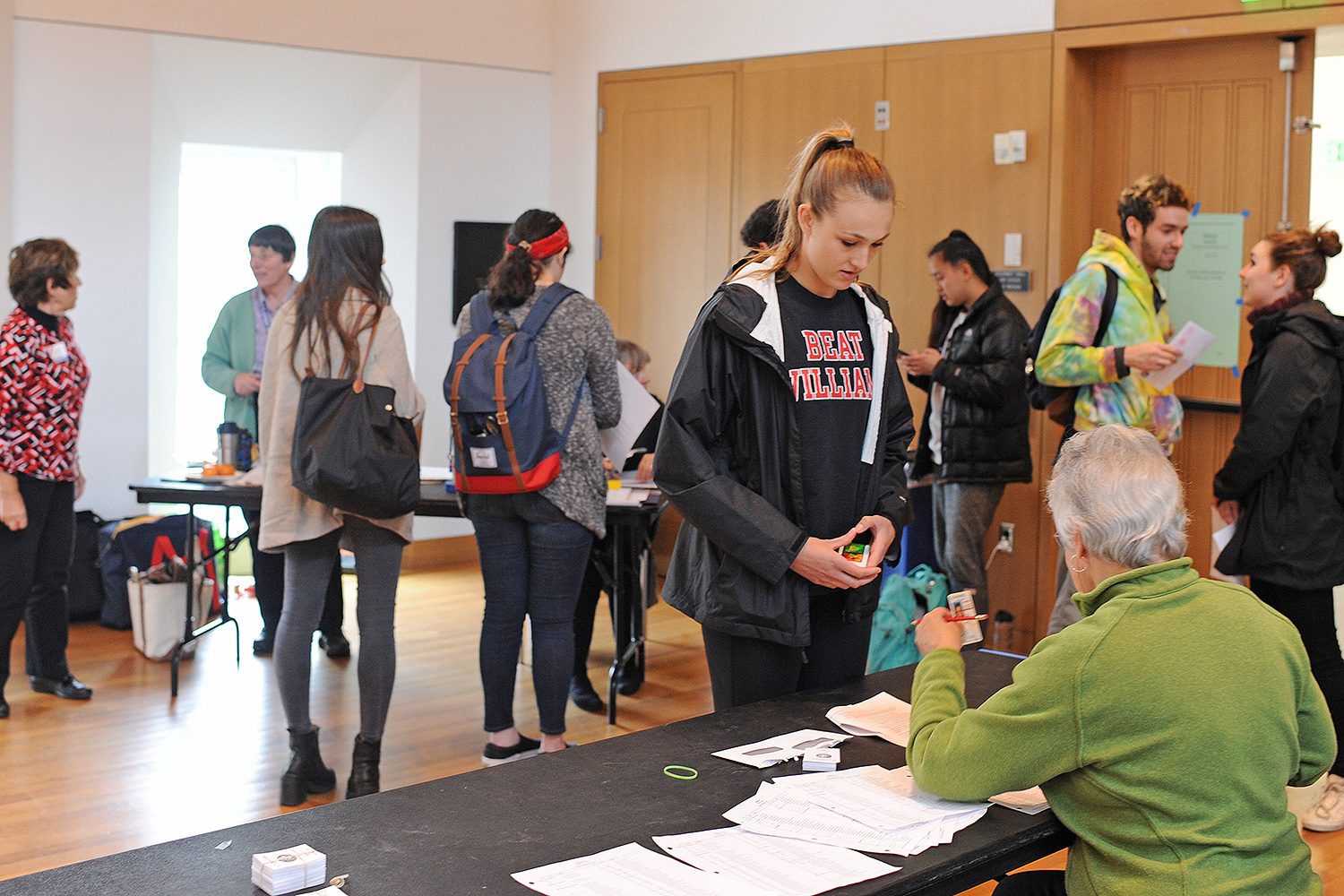 Voting for the Primary Election in Beckham Hall, April 26, 2016.