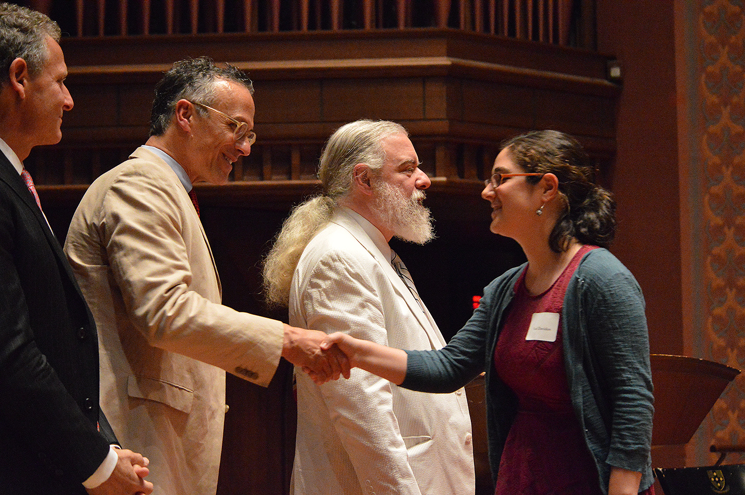 Members of the Class of 2016 were inducted into Phi Beta Kappa, a national academic honor society, in the Memorial Chapel on May 21. Jim Citrin P'12 P'14 was the featured speaker for the ceremony. (Photo by Tom Dzimian)