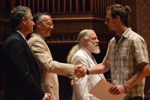 Members of the Class of 2016 were inducted into Phi Beta Kappa, a national academic honor society, in the Memorial Chapel on May 21. Jim Citrin P'12 P'14 was the featured speaker for the ceremony. (Photo by Tom Dzimian)