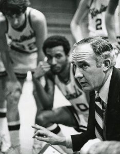 Herb Kenny coached men’s basketball at Wesleyan for 27 years. (Photo courtesy of Wesleyan University Special Collections & Archives)