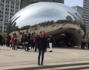 Julianne Riggs in Chicago last month, where she attended the American Society for Biochemistry and Molecular Biology meeting.