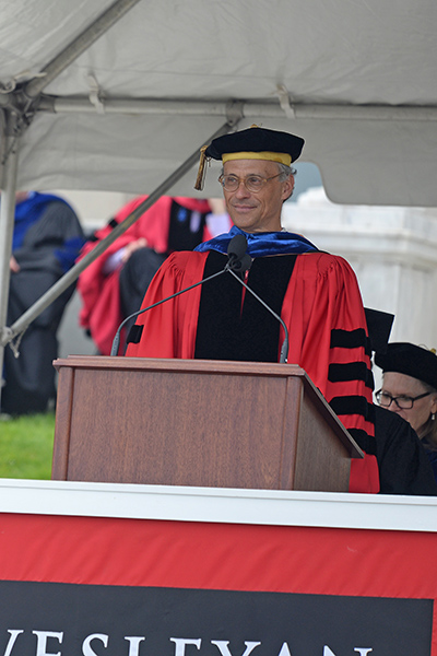 Wesleyan President Michael Roth '78. (Photo by Will Barr '18)