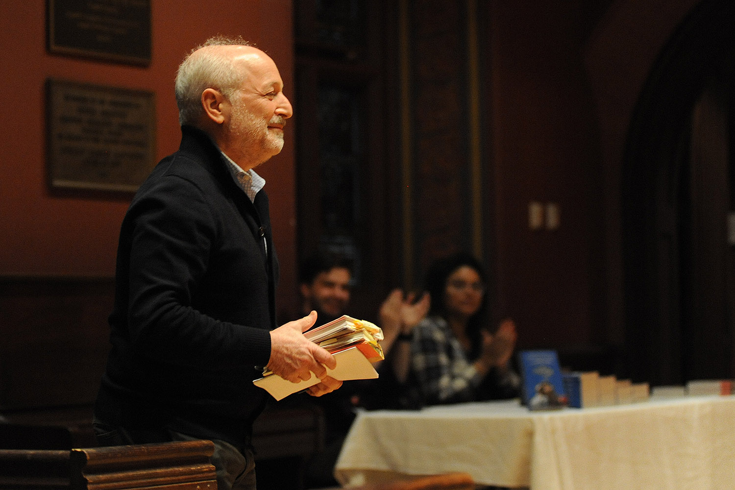 On April 25, Wesleyan welcomed award-winning writer and scholar Andre Aciman to campus to deliver the 2018 Annie Sonnenblick lecture. 