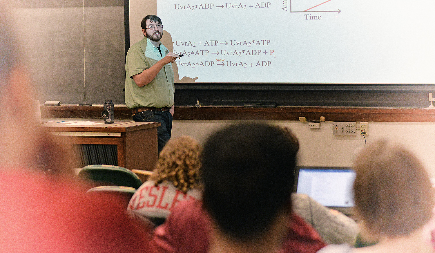 On March 7, Brandon Case, a PhD candidate in molecular biology and biochemistry, delivered a talk titled "Just Another Day Fixing the Double Helix" as part of the Graduate Speaker Series.