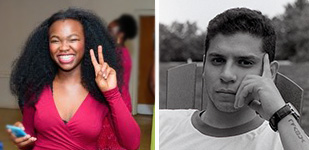 Afrah Boateng ’20 and Gustavo Sanabria ’19