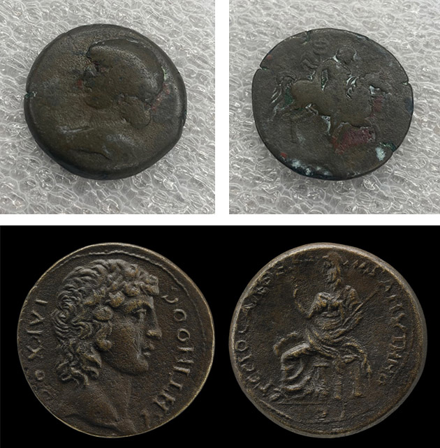 Bronze coin of Antinous, ca. 130-138 CE, minted in Adramyteum, Turkey London, British Museum, 1844,0425.1609