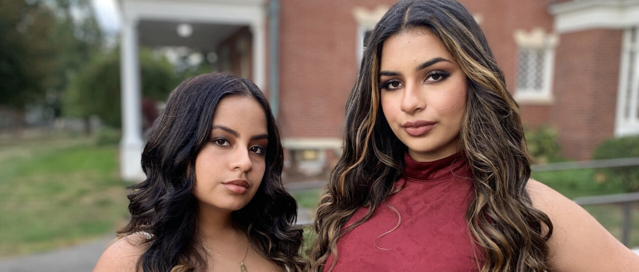 Ashley Cardenas '23 and Nimra Karamat ’23 recently won a 2022 Connecticut Entrepreneur Award for their efforts creating a sustainable clothing venture, Infinitely.