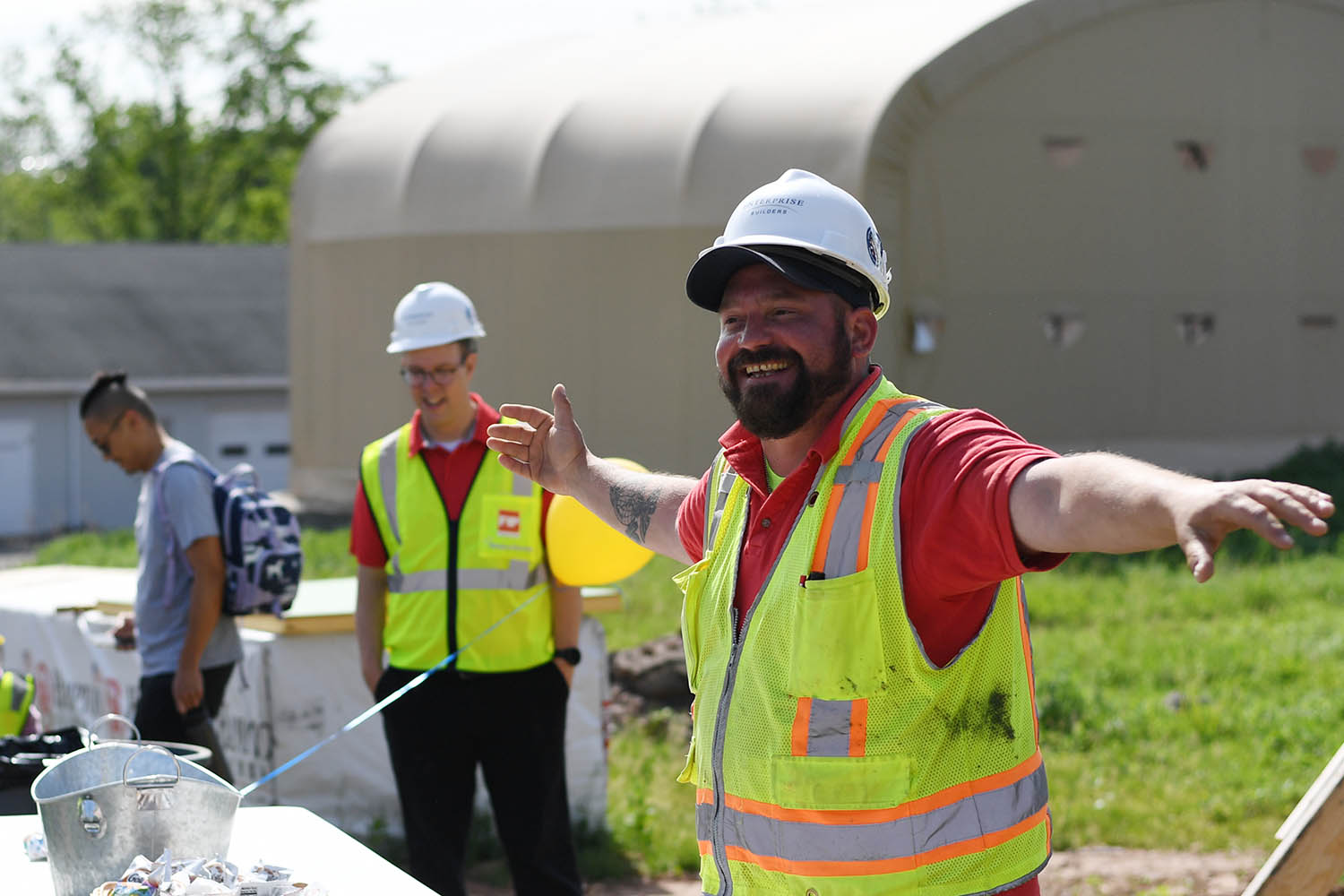Eric Lamore is the Site Supervisor for Enterprise Builders Inc (EBI), the Construction Management firm on the job. 