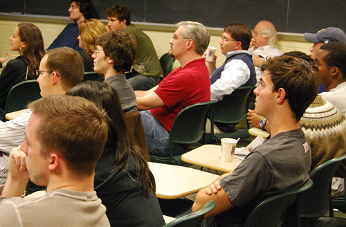 More than 70 students and faculty attended the colloquium.