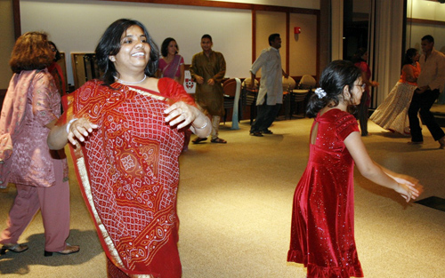 More than 65 students, staff, faculty and families danced to the tune of Dandiya Raas songs during a Dandiya Party Sept. 27.