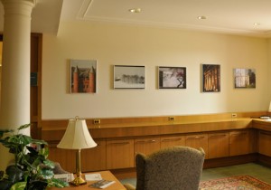 Fields helped choose and edit the new photographic images hanging in the North College lobby. 