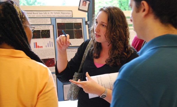Hughes Fellow Danielle Mor ’10 speaks about her research titled “Identifying Migration Guidance Factors for Transplanted Neural Stem Cells in the Epileptic Hippocampus." Mor’s advisor is Laura Grabel, the Lauren B. Dachs Professor of Science and Society, professor of biology. 