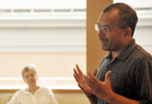 Ganesan "Ravi" Ravishanker, associate vice president for Information Technology Services, adjunct associate professor of chemistry, was honored with a farewell celebration Aug. 13 in Daniel Family Commons. Ravishanker worked at Wesleyan 23 years.