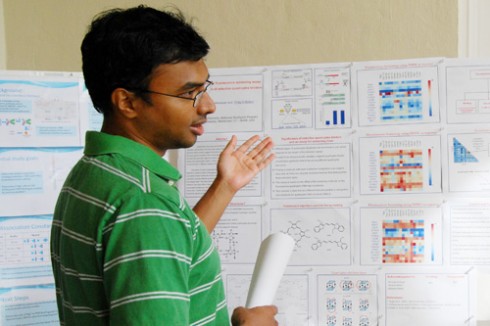 Chemistry graduate student Sattanathan Paramasivan talks about his research titled "A mix and measure fluorescence screening assay for the exploration of selective quadruplex binders." Paramasivan's advisor is Philip Bolton, professor of chemistry.