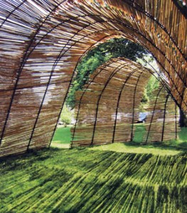 Designed by 15 students enrolled in Architecture II, a research-design-build studio, the "WesSukkah" provides a sacred space that adheres to a complex, medieval Rabbinic building code. 