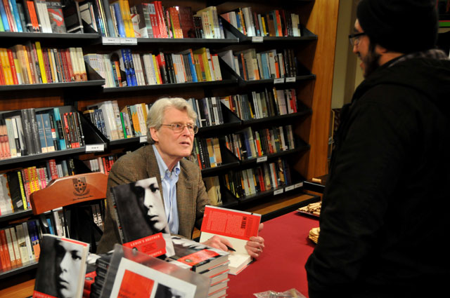 Philip Pomper, the William Armstrong Professor of History, associate editor of History and Theory, signed copies of his new book <em>Lenin’s Brother: The Origins of the October Revolution</em> at Broad Street Books Feb. 25. 