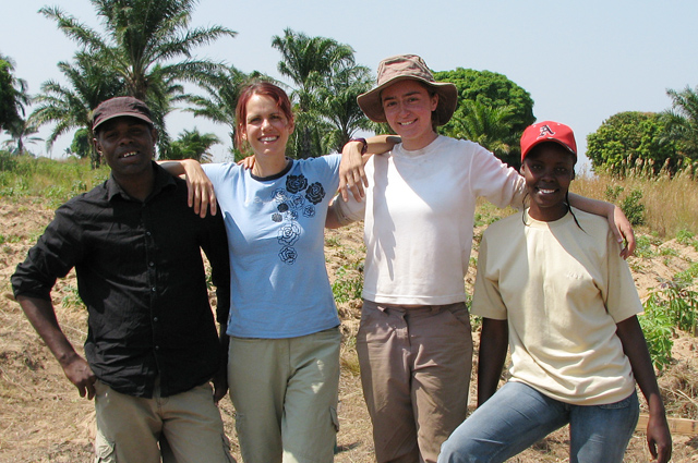 Second from left, Sara Croucher, assistant professor of anthropology, assistant professor of archaeology, assistant professor of feminist, gender and sexuality studies, received a SAR Weatherhead Fellowship to Study Archaeology in 19th Century East Africa. She's pictured here with Rachel Miller-Howard '10, third from left. 