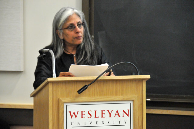Ania Loomba, Catherine Bryson Professor of English, University of Pennsylvania, spoked on "Four Lives, feminism, nationalism and communism in India," during the 23rd Annual Diane Weiss '80 Memorial Lecture in the Allbritton Center for the Study of Public Life