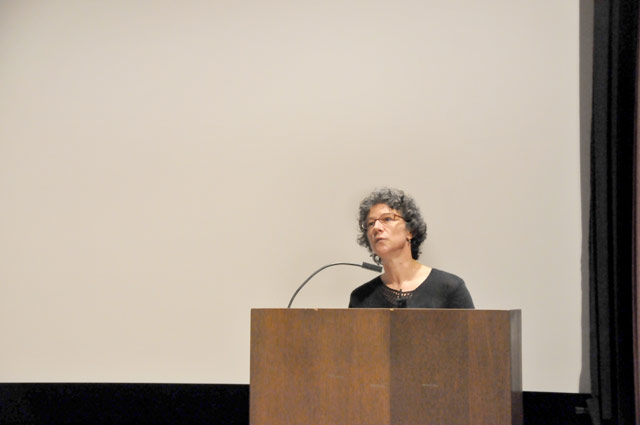 Book artist, fine press printer and publisher Robin Price spoke on "Chance and the Artist's Book (Thank You, John Cage)" March 25 in the Center for the Arts Hall. Her lecture was followed by an opening reception at the Davison Art Center. 