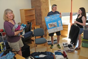 Susan Fife-Ferris and Frank Ferris of Bellevue, Wa. helped their daughter, Lorin Ferris '16 move into her Butterfield Residences. "I really like my room. It's a lot bigger than I though it would be," Lorin says. 