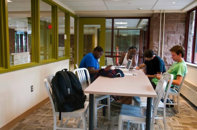 A study break inside the newly-renovated Butterfield Residences on Sept. 4.