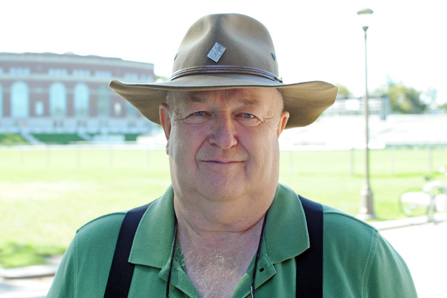 Dave Hall is Wesleyan's grounds and events manager. 