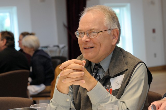 Greg Pyke, senior associate dean of admission, is celebrating 35 years at Wesleyan. 