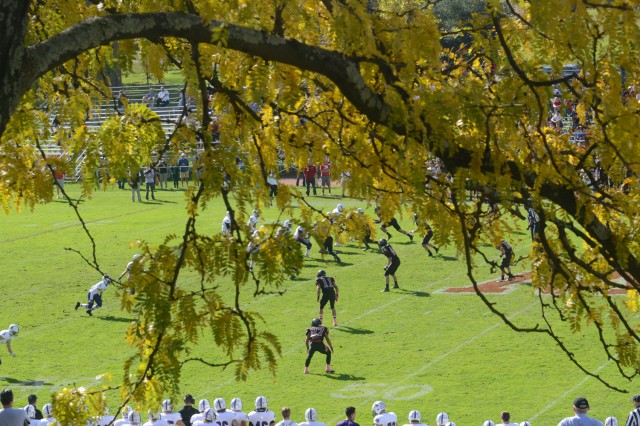 The Homecoming football game on Oct. 20 as seen from South College. 