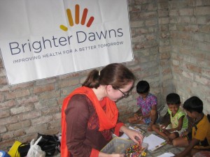 Kimberly Muellers ’12 in India. 