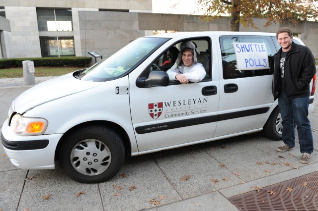 The Office of Community Services offered free van rides to the local polling site. 