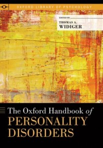 Chuck Sanislow, Liz Reagan '13 and Katie da Cruz '11 and  are co-authors of a chapter in this newly-published handbook on personality disorders.
