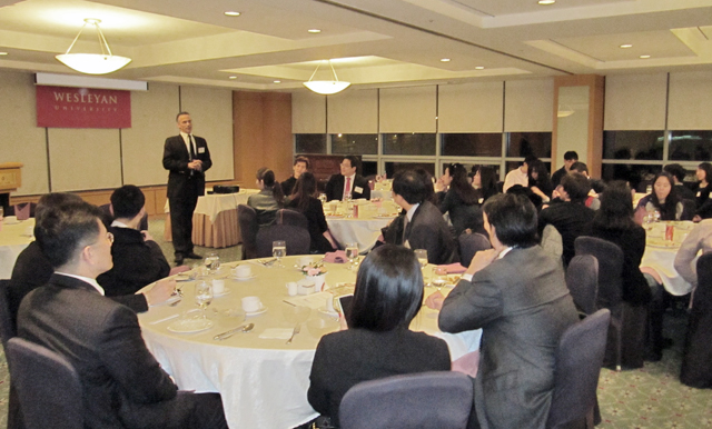 President Roth spoke to alumni at the Seoul Club in Seoul, Korea.