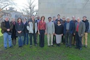 Wesleyan staff and faculty gather during the Madhu Reddy Endowment Fund presentation, Dec. 14. (Photos by Olivia Drake)