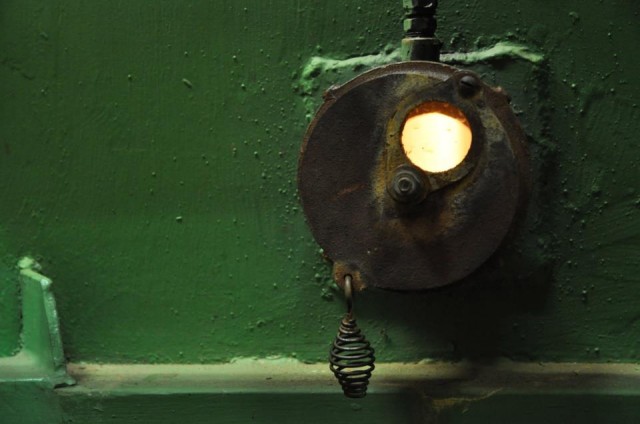 Looking inside boiler no. 1. 