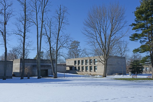 Snow and sunshine at the Center for the Arts on Jan. 7. 