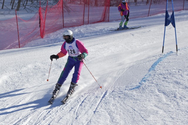 Ross Gormley ’13 skis for the Wesleyan Ski Team at a McBrine Division race.