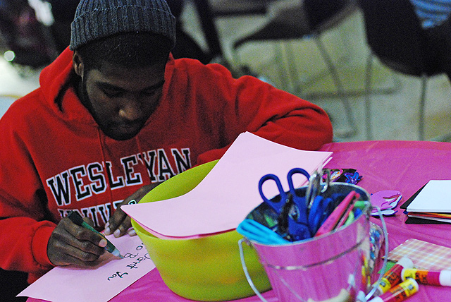 The Usdan Center Activities Board hosted a craft-making event in honor of Valentine's Day on Feb. 14. 