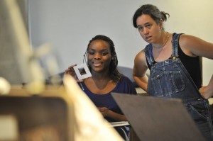 At right, Kate Ten Eyk, visiting assistant professor of art, art studio technician for the Center for the Arts, will teach Drawing I during the Wesleyan Summer Session. For five weeks, enrolled high school students may take this course alongside Wesleyan students to earn full college credit.