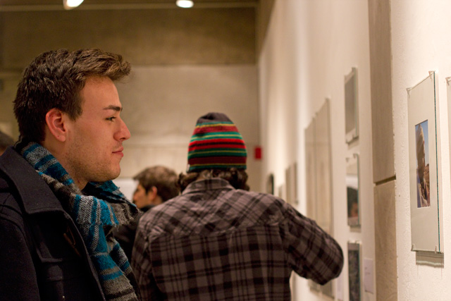 Dozens of students, including Matthew Alvarez ’14, attended the Be The Art opening.