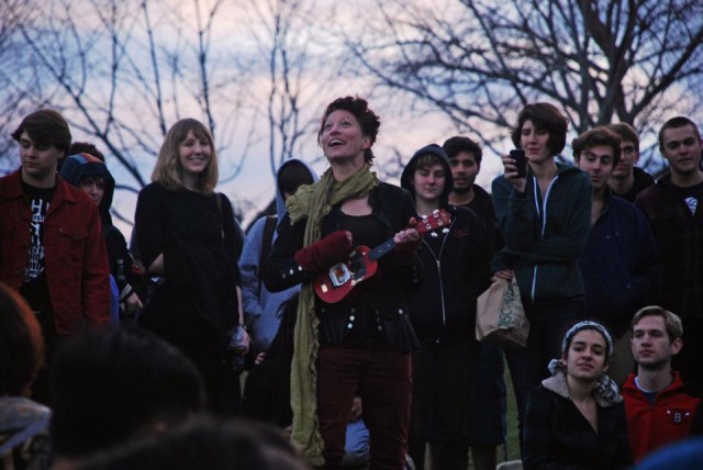 Amanda Palmer '98 performed live at Wesleyan's Humanity Festival, a one-day musical celebration in solidarity against bigotry, racism and social divisions within a community. The student-run event was held on Foss Hill on April 13.