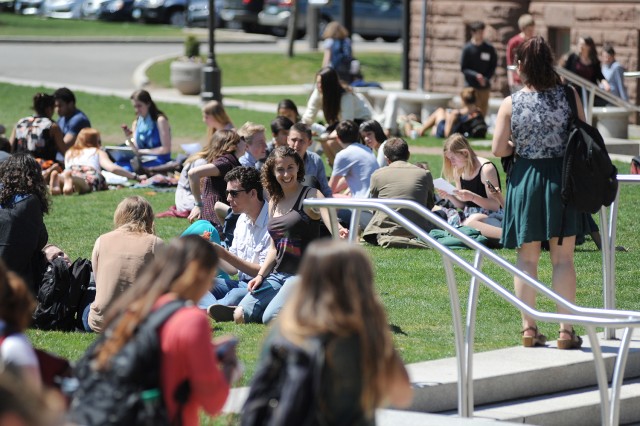 Admitted students joined current students for lunch behind Usdan University Center. 