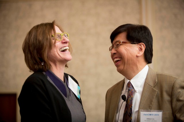 Grabel with Edison Liu, M.D., president of the Human Genome Organization, and president and CEO of the Jackson Laboratory, a respected genetics research lab in Bar Harbor, Maine. Jackson Labs is building a research facility in Farmington, Conn. that will focus on genomics and medicine.
